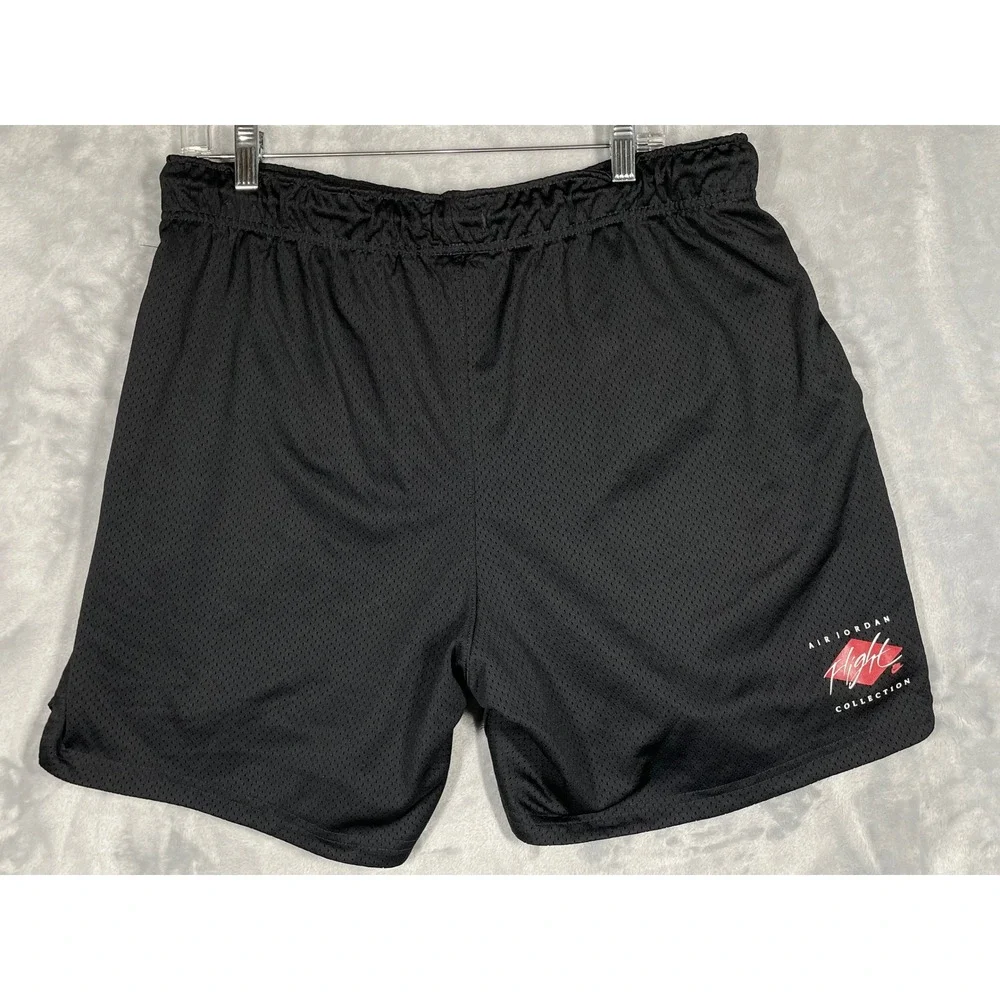 Jordan Flight Collection Mens XL Black Mesh Basketball Shorts Lined Michael